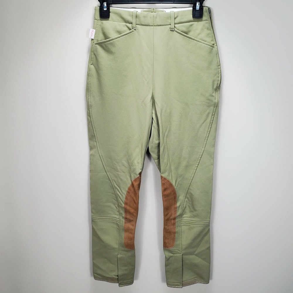 The Tailored Sportsman Riding Habits Khaki womens 26 side zip Equestrian Breeche